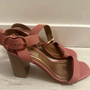 Ted Baker Pink Sandals with Rose Gold Accents